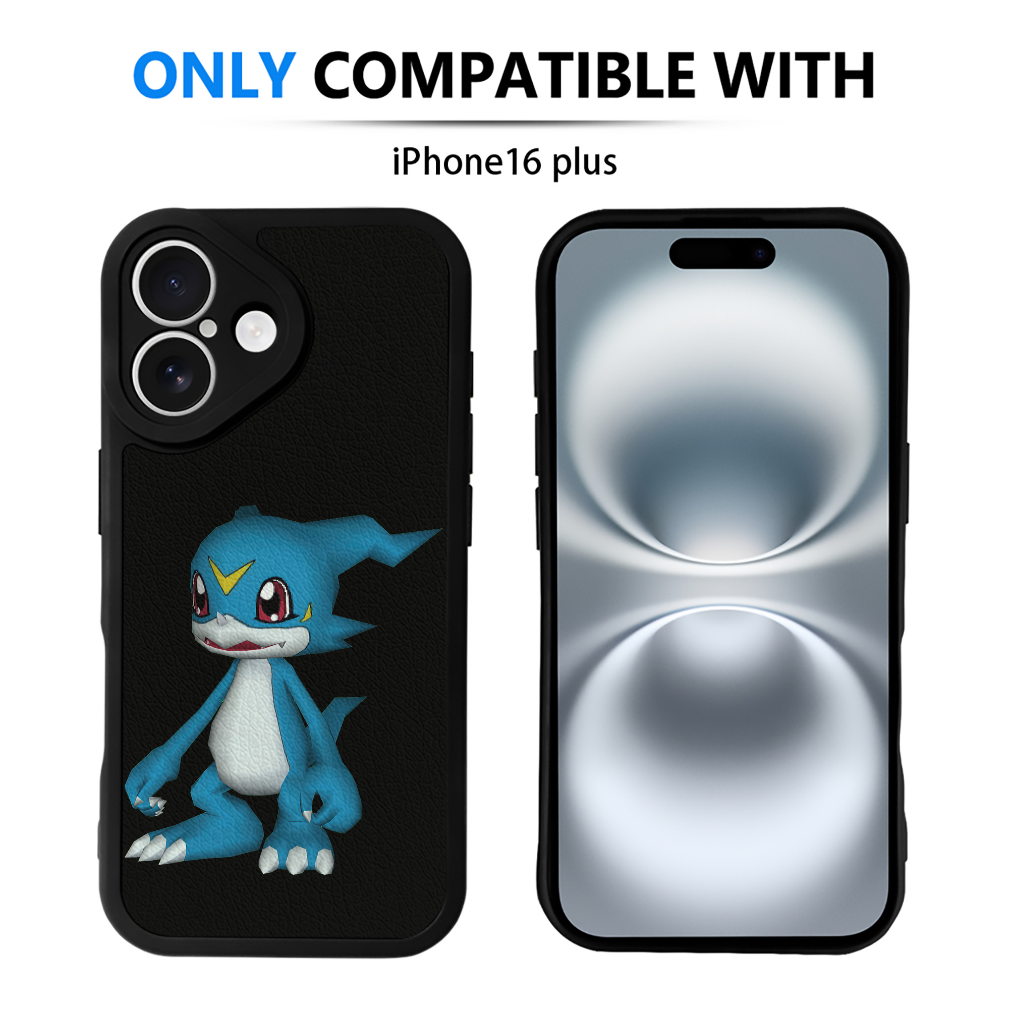 （画像用） Digimon デジタルモンスター/デジモン 【iPhone 16シリーズ対応】シリコンスマホケース（レザー調） 材質：シリコン